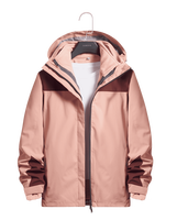 Veste réversible unisexe 3 en 1 de haute qualité, grande taille, coupe slim, chaude, imperméable et coupe-vent, manteau fonctionnel d'extérieur à capuche