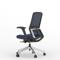 Chaise de bureau SITSTAR à dossier moyen, accoudoirs 4D en PU, roulettes en nylon, chaise de direction en maille avec soutien lombaire, solution de mobilier de bureau pour fournisseurs