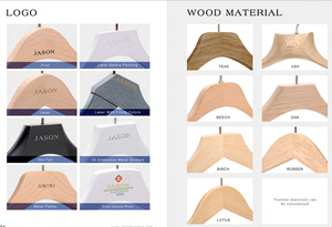 Cintres d'hôtel en bois naturel <span class=keywords><strong>antivol</strong></span> de sécurité de haute qualité de prix usine avec des clips en métal - Product Image 5