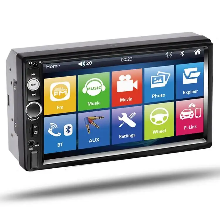 7 Inch Double Din Wince 6 Car Stereo Mirror Link & Carplay 2.5D IPS Touch Screen Auto Radio GPS FM MP5 BT Car Player