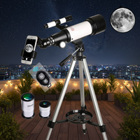 Télescope portable manuel à réfraction pour l'extérieur 400 mm (f/5.7) avec 2 oculaires interchangeables pour enfants et astronautes débutants