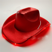 Ul4200un nuovo cappello da Cowboy con LED in molti colori materiale di paillettes per adulti bambini di nuovo le feste di diploma della scuola altre esibizioni arrivano