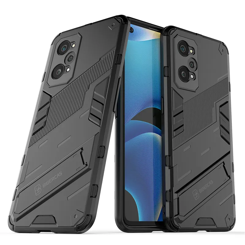 Shockproof 하이브리드 TPU + PC 킥 스탠드 디자인 실리콘 도매 전화 케이스 OPPO realme GT Neo 2 5G