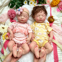 Poupée Reborn en Silicone de 20 pouces Sleepy avec Sucette, Corps Pondéré Anatomiquement Correct, Poupée Nouveau-né