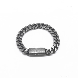 Bracelet chaîne en acier inoxydable Yunnique pour hommes, métal 316L, finition vieillie, design géométrique, bijoux tendance fabriqués à Guangzhou - Product Image 1