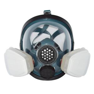 Masque à gaz professionnel en silicone intégral avec fonction filtrante et grande vue pour les pompiers - Product Image 2