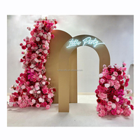 Décoration de scène pour événements et fêtes, toiles de fond de fleurs rouges et blanches, fournitures, fleurs d'arche de mariage pour la décoration de la fête prénuptiale