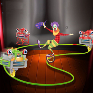 Robot monociclo con vaso mágico, juguetes eléctricos, andador de cuerda floja, coche de equilibrio, montaje de juguetes educativos interesantes para niños - Product Image 2