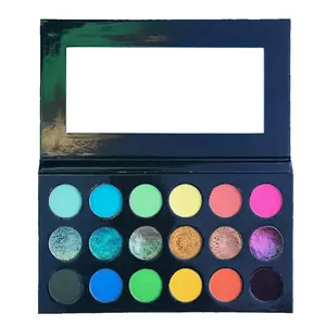 Private Label High Pigment Vegan Eye Shadow Palette Multi-chrome Holographic Chameleon Cosmetic Flakes Pressed Eyeshadow