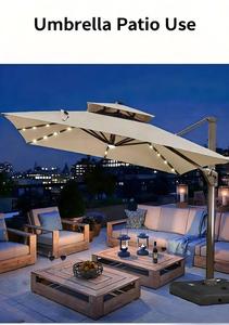 Parasol de terrasse rétractable à bras articulé, grand format, en aluminium, résistant au vent, durable, idéal pour les hôtels et restaurants – Meilleur prix - Product Image 2