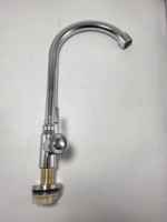 Robinet de cuisine moderne en acier inoxydable, monocommande, à poser sur le plan, pour eau froide, usage professionnel