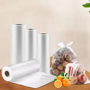 Sacchetto della spesa delle borse di stoccaggio dell'imballaggio biodegradabile piatto trasparente del supermercato per la verdura