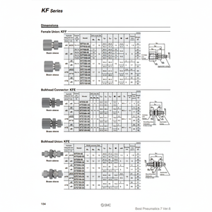 อุปกรณ์ใส่นิวเมติก SMC KFE06B-00ชิ้นส่วนนิวเมติก - Product Image 1