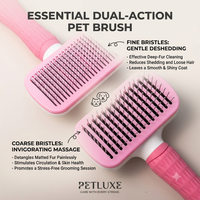 Peigne de massage autonettoyant pour animaux de compagnie avec poignée lavable et système de nettoyage en un clic pour le toilettage et l'élimination des poils des chats et des chiens