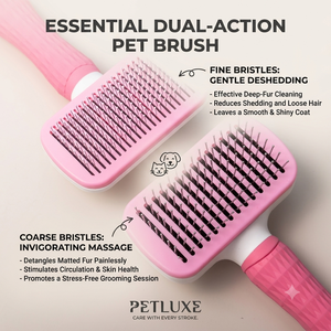 Peine de masaje autolimpiable <span class=keywords><strong>para</strong></span> mascotas con mango lavable y un solo clic <span class=keywords><strong>para</strong></span> el aseo y eliminación de pelo de <span class=keywords><strong>gatos</strong></span> y perros - Product Image 2