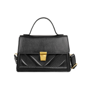 กระเป๋าแฟชั่นใบเล็กสำหรับผู้หญิงรุ่นใหม่มาแรงสไตล์เกาหลีเรียบง่ายปักลายเส้นกระเป๋าสะพายข้างสำหรับสุภาพสตรี - Product Image 1