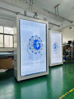 Boîte publicitaire interactive transparente d'affichage de vitrine d'affichage d'affichage à cristaux liquides de contact de 75 86 pouces avec le système d'Android