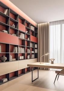 Scrivania Multifunzionale Personalizzata con Libreria Integrata, Arredamento Minimalista per Appartamenti e Studi - Product Image 3