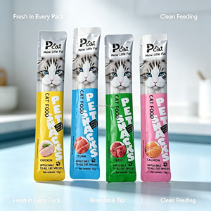 Friandises humides nutritives pour chats, en bâtonnets, multi-saveurs, sans céréales, à lécher, récompense interactive pour l'entraînement des chats domestiques - Product Image 3