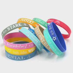 Cheap Promotional Custom Logo Design En Thin Rubber Silicone Bracelet Material Wrist Bands Customised Silicone Wristband