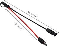Câble de connecteur de panneau solaire connecteur SAE 10AWG vers connecteurs solaires mâles et femelles pour chargeur de batterie d'alimentation cc de panneau solaire de RV