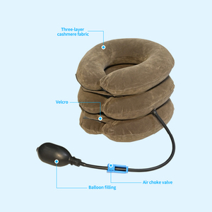 통증 완화 공압 목에 대한 조정 가능한 풍선 자궁 경부 견인 장치 공기 목 견인 정형 칼라 버팀대 - Product Image 3