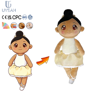 <span class=keywords><strong>Poupée</strong></span> ballerine noire personnalisée UYEAH OEM, jouet en peluche mignon et doux avec rembourrage en coton PP, jouets en peluche personnalisés pour filles - Product Image 1