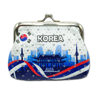 Logo kustom dicetak Pu kulit Mini wanita gadis hadiah perjalanan Jepang Souvenir dompet koin Jepang dompet koin