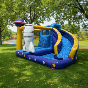 Castillo Inflable con Tobogán, Combinado, para Alquiler Comercial, Cama Elástica para Fiestas Infantiles, con Soplador, PVC, 6m*5m, Ecológico - Product Image 6