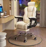 Chaise de bureau en cuir ergonomique moderne avec appui-tête réglable Nouveau design inclinable pour les visiteurs en attente Matériau en acier