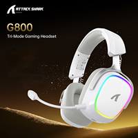 Casque de jeu sans fil Attack Shark G800 à connexion 3 modes et latence ultra-faible