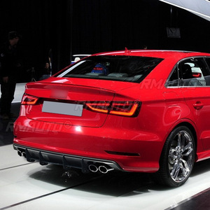 ดิฟฟิวเซอร์กันชนหลัง สปอยเลอร์ สำหรับ Audi S3 8V Sedan ปี 2013-2015  แผ่นปิดกันชนหลัง  สำหรับอุปกรณ์ตกแต่งรถยนต์ Audi S3 - Product Image 4