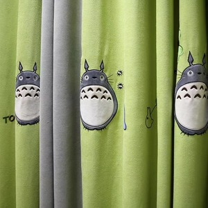 Cortinas cortas de tela de lino y algodón <span class=keywords><strong>para</strong></span> niños, sombreado de ventana de dormitorio <span class=keywords><strong>para</strong></span> niños con patrón de dibujos animados <span class=keywords><strong>para</strong></span> la habitación del bebé - Product Image 1