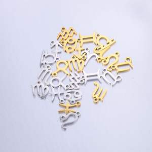 Venta al por mayor de constelaciones de acero inoxidable a prueba de agua DIY horóscopo 12 signo del zodiaco astrología alto pulido colgantes de joyería de moda - Product Image 5