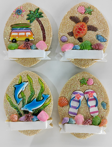 Imán de Refrigerador Personalizado con Diseño de Casa de Playa, Recuerdo Turístico Ecológico de Resina, Ideal para Decoración Navideña - Product Image 4