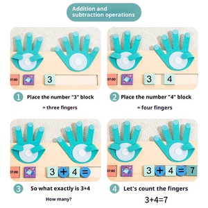 <span class=keywords><strong>Orologio</strong></span> Montessori in Legno e Tavola per Contare - Giocattolo Educativo Certificato CPC per l'Apprendimento della Matematica, Riconoscimento dei Numeri e Imparare l'Ora, Età 3-6 - Product Image 2