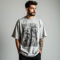 TKAN610 Nouveaux produits chauds personnalisés Streetwear surdimensionné Vêtements Hip Hop T-shirts pour hommes imprimés Dtg vierges unis