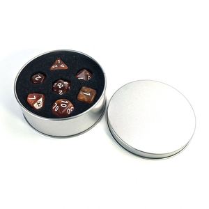 Caja de Metal Redonda Vacía para Dados RPG/DND, con Ventana Transparente y Esponja, Ideal para Regalo - Product Image 4