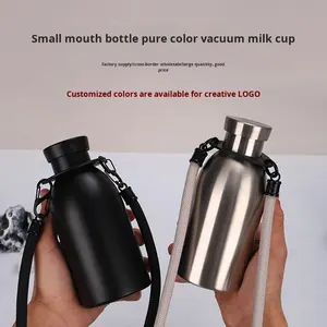 500ml Design moderne 304 acier inoxydable <span class=keywords><strong>petite</strong></span> bouche flacon isolé tasse <span class=keywords><strong>de</strong></span> sport couleur unie sangle à vide pour lait pour <span class=keywords><strong>bouteille</strong></span> <span class=keywords><strong>de</strong></span> coke - Product Image 2