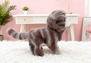 Đồ chơi đi bộ điện, Mèo sang trọng sủa, thú cưng mô phỏng dễ thương cho trẻ em - Product Image 4