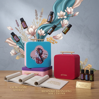 Boîte cadeau en cuir PU avec poignée dorée pour l'emballage de raviolis, de gâteaux de lune et de thé, boîte de transport empilable multicouche pour les fêtes