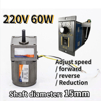 Controlador de Velocidad Variable Reversible para Motor de CA PLC, 5-470 RPM, 60W, 220V, Venta al por Mayor