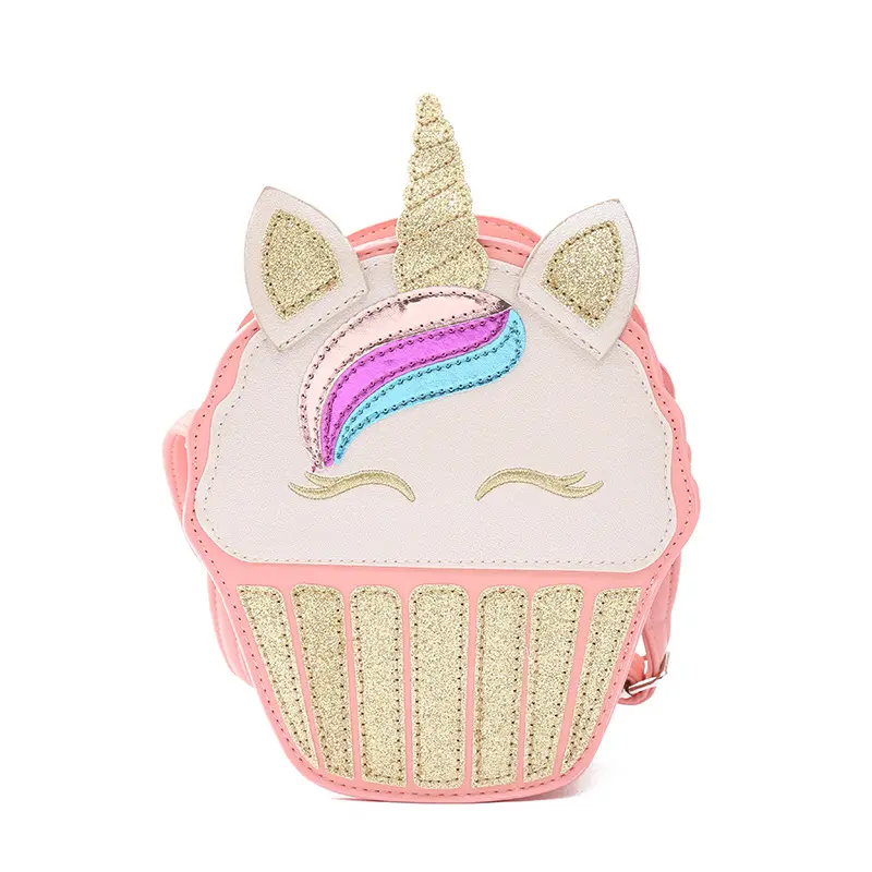 2024 créatif brillant sac à bandoulière mignon crème glacée licorne dessin animé enfant sac à bandoulière sac de messager