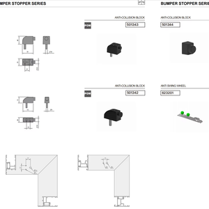 Bộ theo dõi cửa chuồng im lặng với hệ thống trượt đệm cho cửa nội thất - Product Image 1