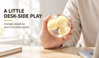 Boules Squishy Anti-Stress Effet Craquant, Forme Boulette de Riz, pour Soulagement de l'Anxiété, pour Adultes, Douces, Non Rebondissantes, Idéales pour Cadeaux de Fête