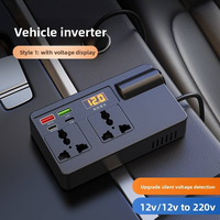 Chargeur Voiture Universel Haute Puissance 12V 24V 220V Convertisseur Automobile Alimentation Écran Numérique pour Téléphone Portable Ordinateur Portable Compatible PD