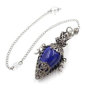 Pendules en cristal <span class=keywords><strong>d</strong></span>'œuf en argent antique, pierres précieuses naturelles, pendentif <span class=keywords><strong>goutte</strong></span> <span class=keywords><strong>d</strong></span>'<span class=keywords><strong>eau</strong></span>, pendules de radiesthésie pour la divination - Product Image 2