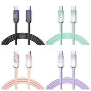 Full Protocol Charger <b>Cable</b> 60W Transparent Shell Gradient Braided Type-C to Type-c Fast Charging <b>Cable</b> for Apple 16 15 Android - Product Image 2
