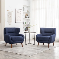 Chaise d'appoint de chambre à coucher Fauteuil de loisirs rembourré du milieu du siècle