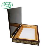 Style de luxe fantaisie peinture boîte de rangement en bois chocolat noix emballage boîte-cadeau avec laque élégant chocolat noix boîte-cadeau